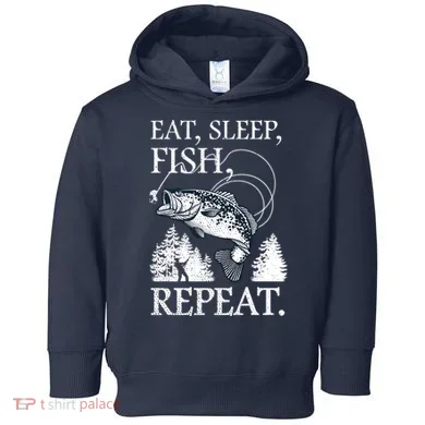 Eat Sleep Fish Repeat Toddler Hoodie