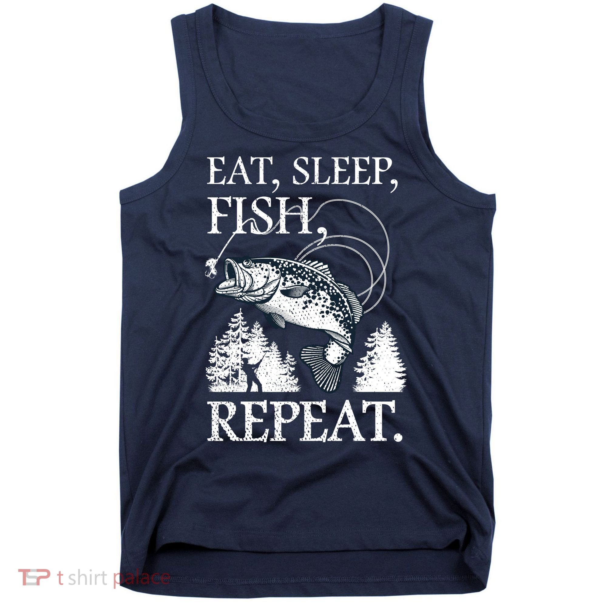 Eat Sleep Fish Repeat Tank Top