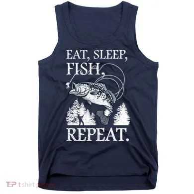Eat Sleep Fish Repeat Tank Top