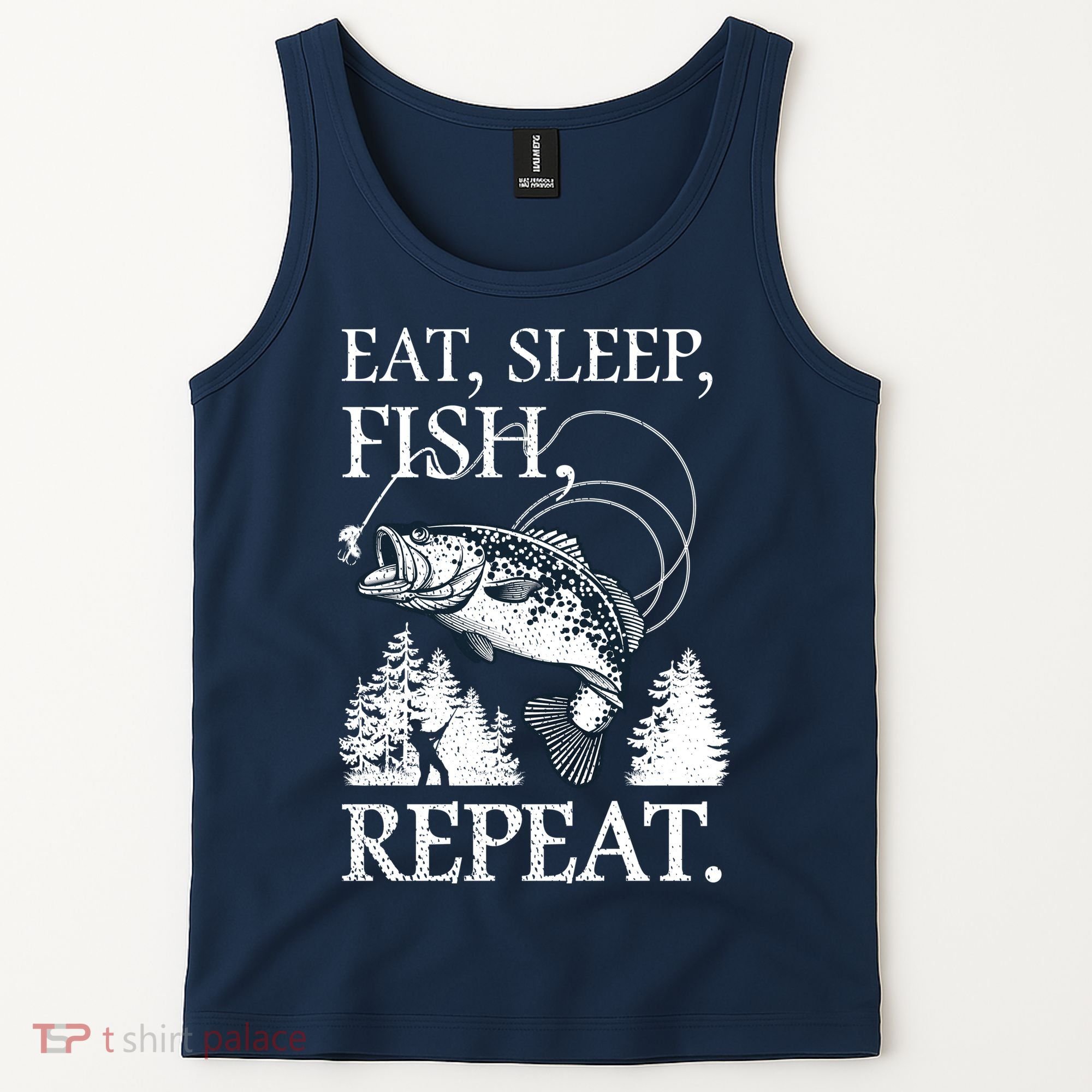 Eat Sleep Fish Repeat Tank Top