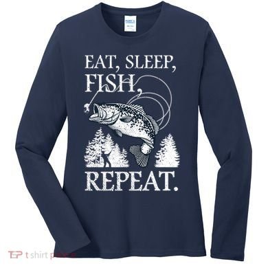 Eat Sleep Fish Repeat Women's Long Sleeve Shirt