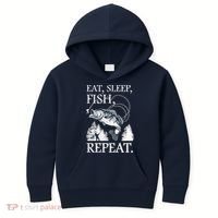 Eat Sleep Fish Repeat Kids Hoodie thumb 0