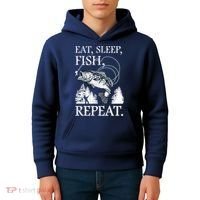 Eat Sleep Fish Repeat Kids Hoodie thumb 4