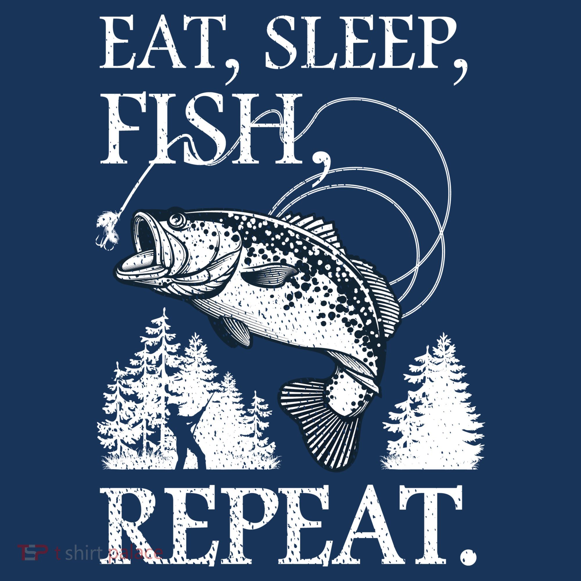 Eat Sleep Fish Repeat Tote Bag