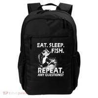 Eat Sleep Fish Repeat Any Questions Backpack thumb 0