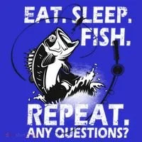 Eat Sleep Fish Repeat Any Questions Toddler T-Shirt thumb 4