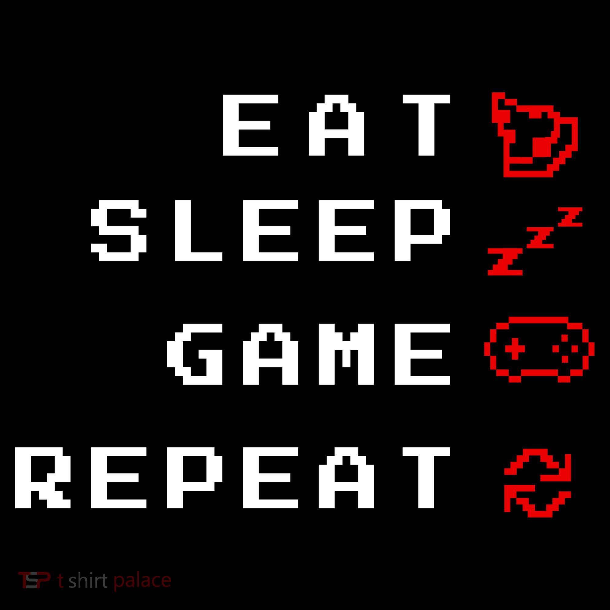 Eat Sleep Game Repeat Bucket Hat