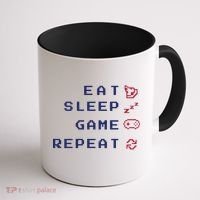 Eat Sleep Game Repeat Coffee Mug thumb 1
