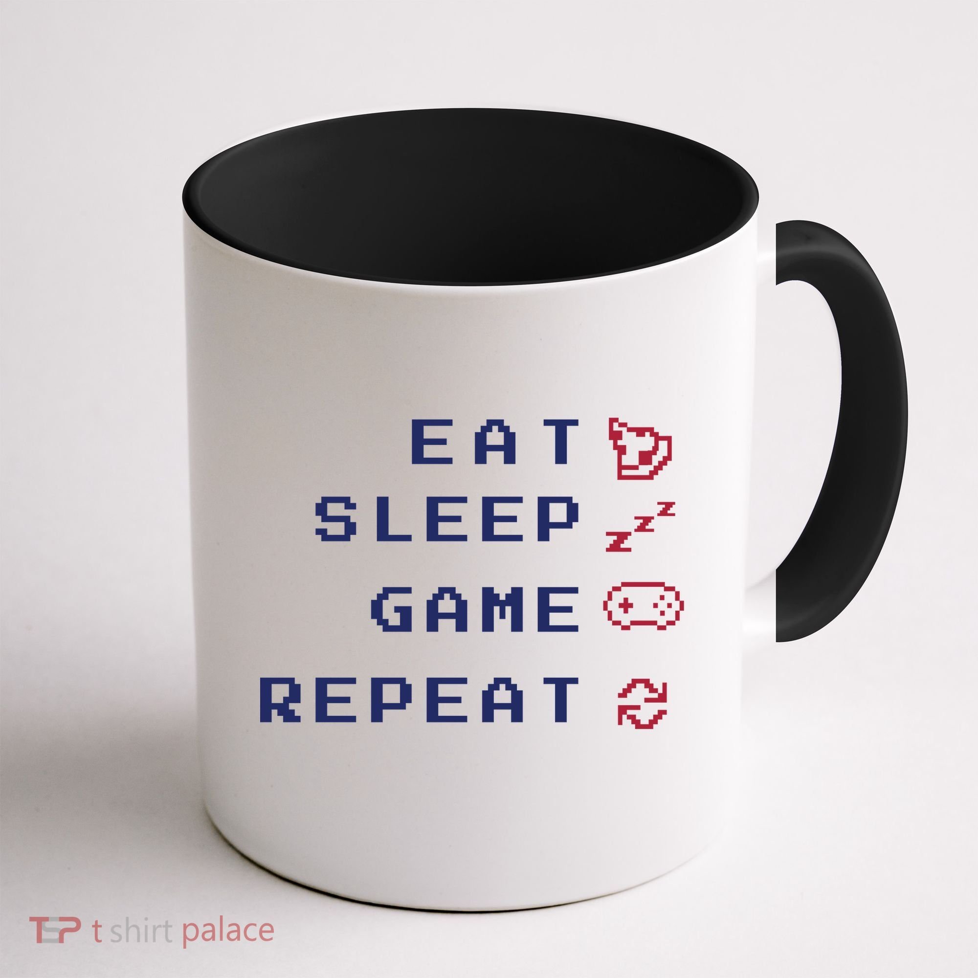 Eat Sleep Game Repeat Coffee Mug