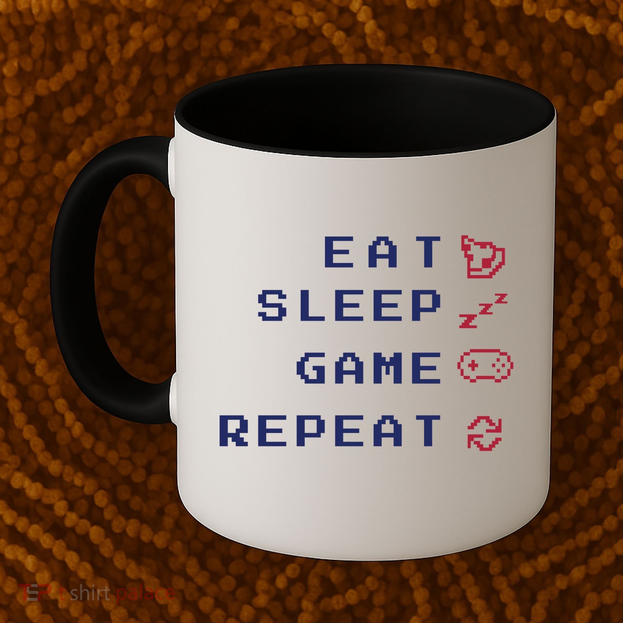 Eat Sleep Game Repeat Coffee Mug