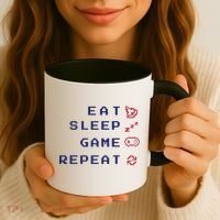 Eat Sleep Game Repeat Coffee Mug thumb 3