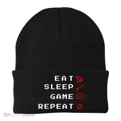 Eat Sleep Game Repeat Beanie