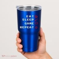 Eat Sleep Game Repeat Tumbler thumb 2