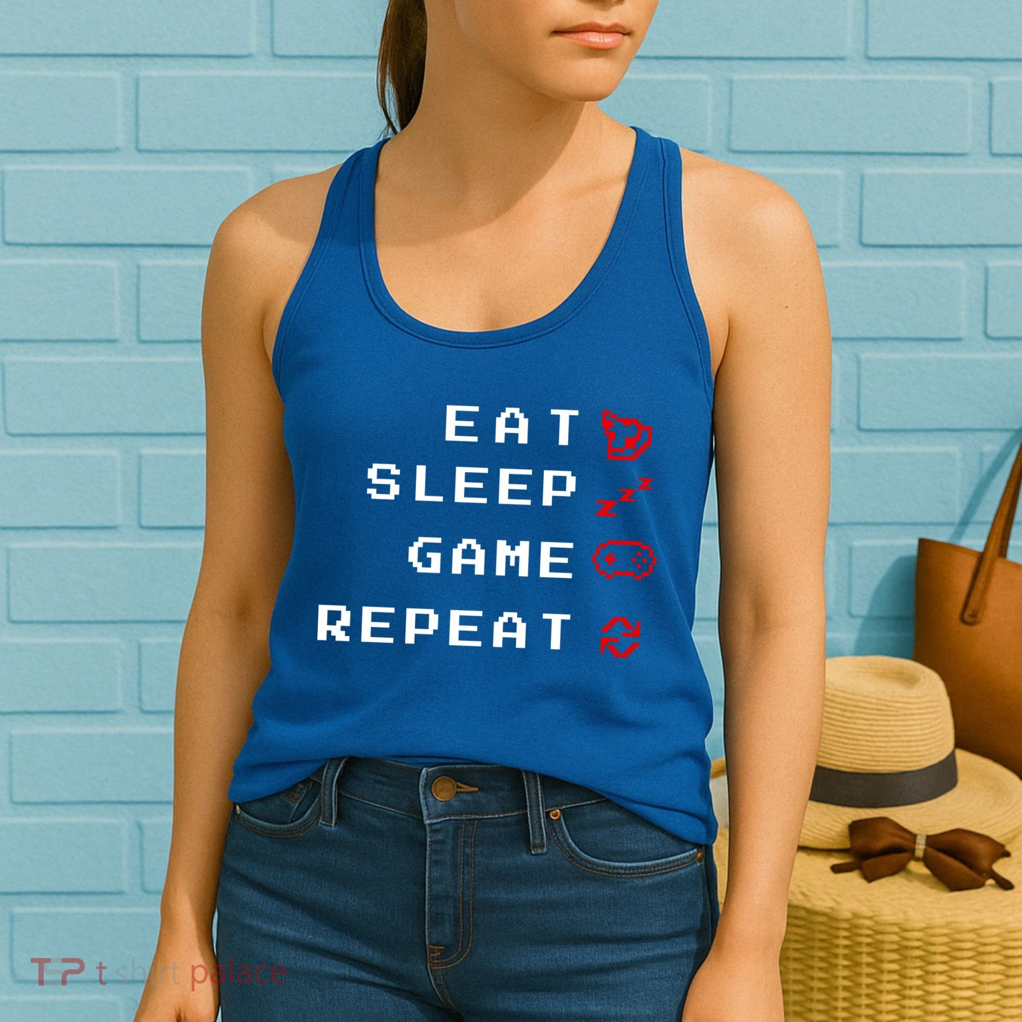 Eat Sleep Game Repeat Women's Tank Top