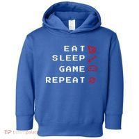 Eat Sleep Game Repeat Toddler Hoodie thumb 0