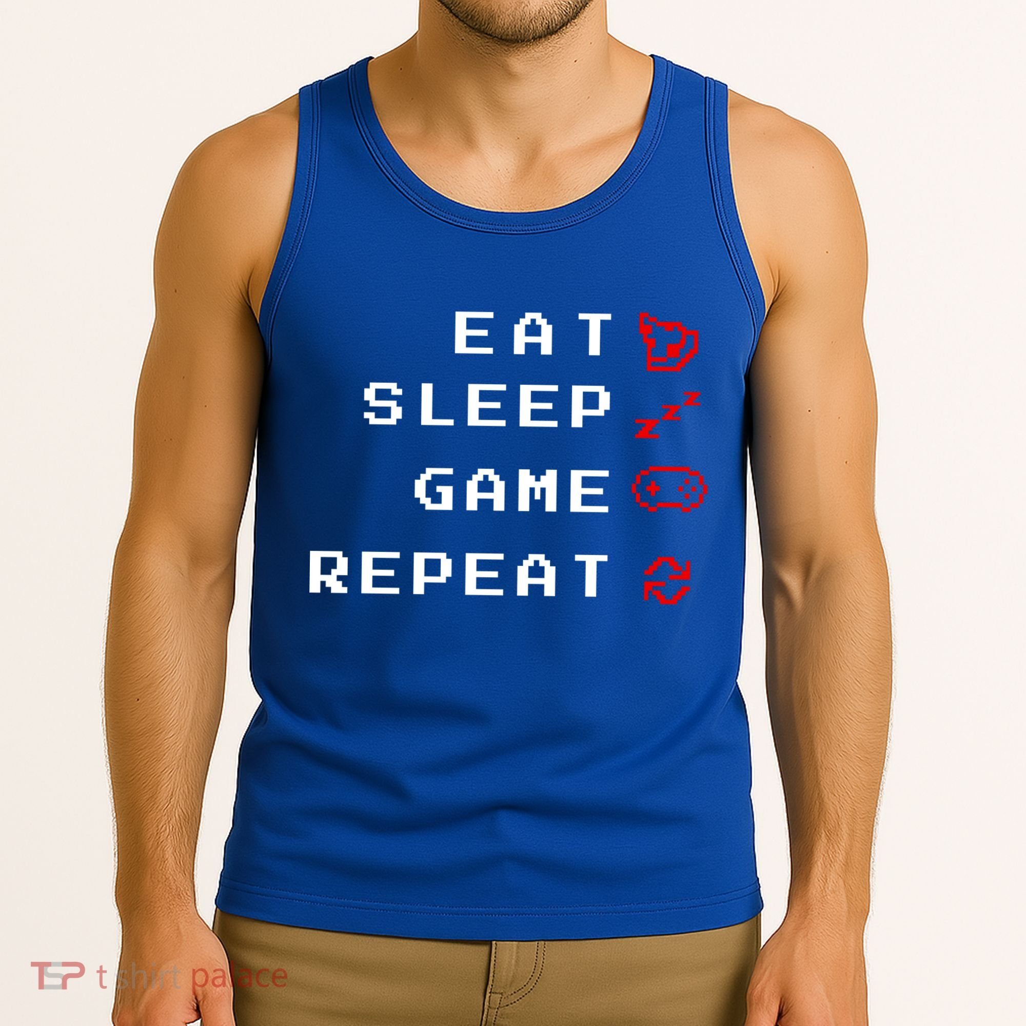 Eat Sleep Game Repeat Tank Top