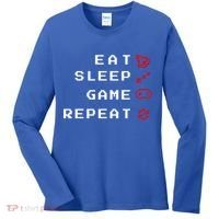 Eat Sleep Game Repeat Women's Long Sleeve Shirt thumb 0