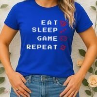 Eat Sleep Game Repeat Women's T-Shirt thumb 2