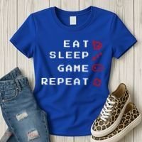 Eat Sleep Game Repeat Women's T-Shirt thumb 3