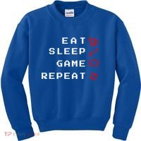 Eat Sleep Game Repeat Kids Sweatshirt thumb 0