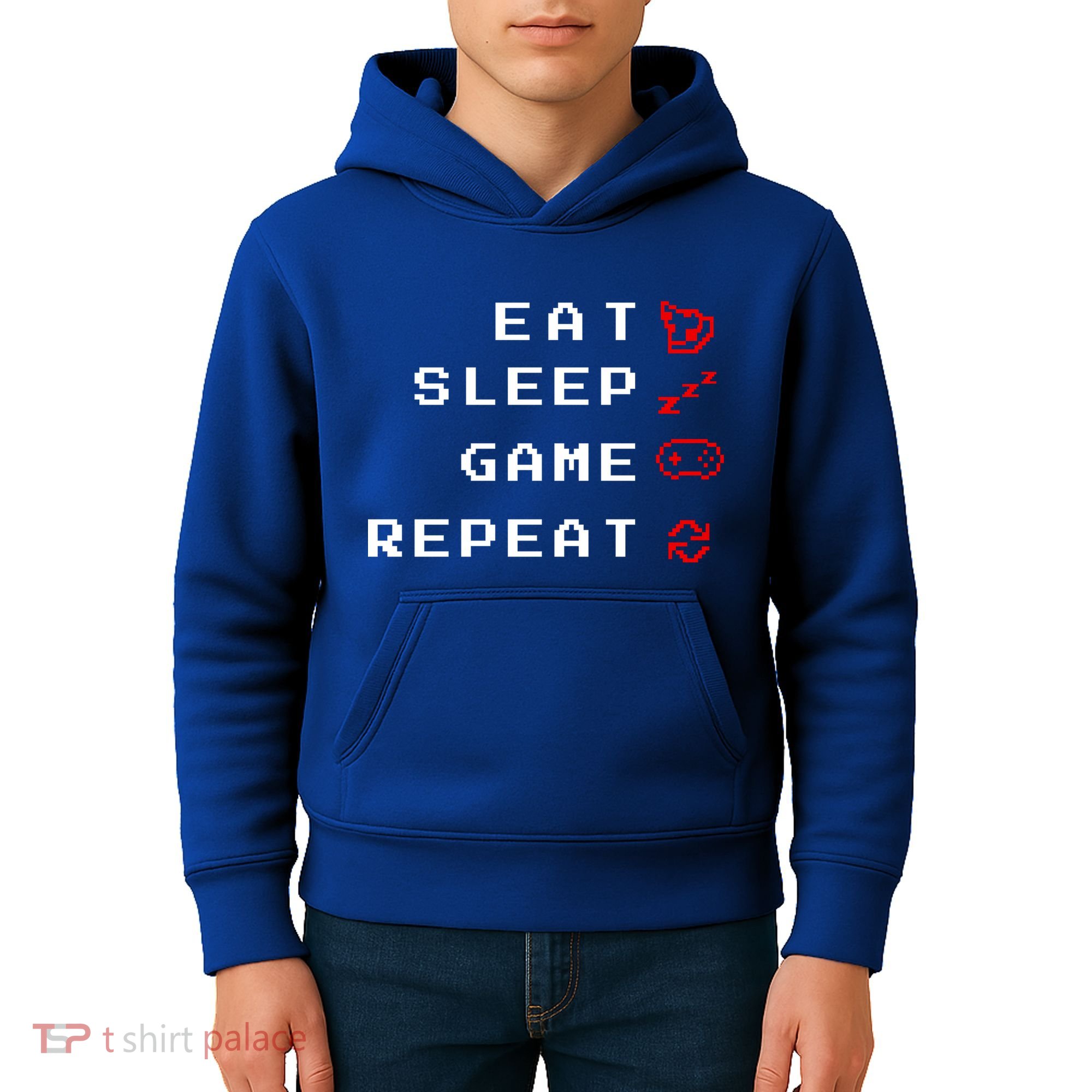 Eat Sleep Game Repeat Kids Hoodie