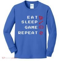 Eat Sleep Game Repeat Kids Long Sleeve Shirt thumb 0
