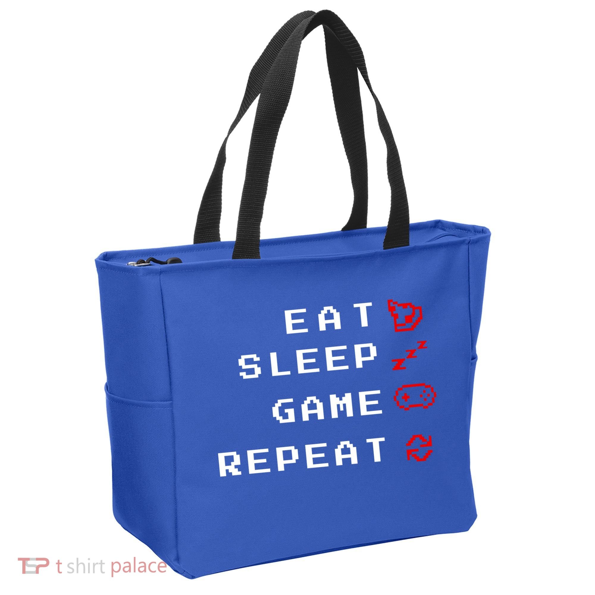 Eat Sleep Game Repeat Tote Bag