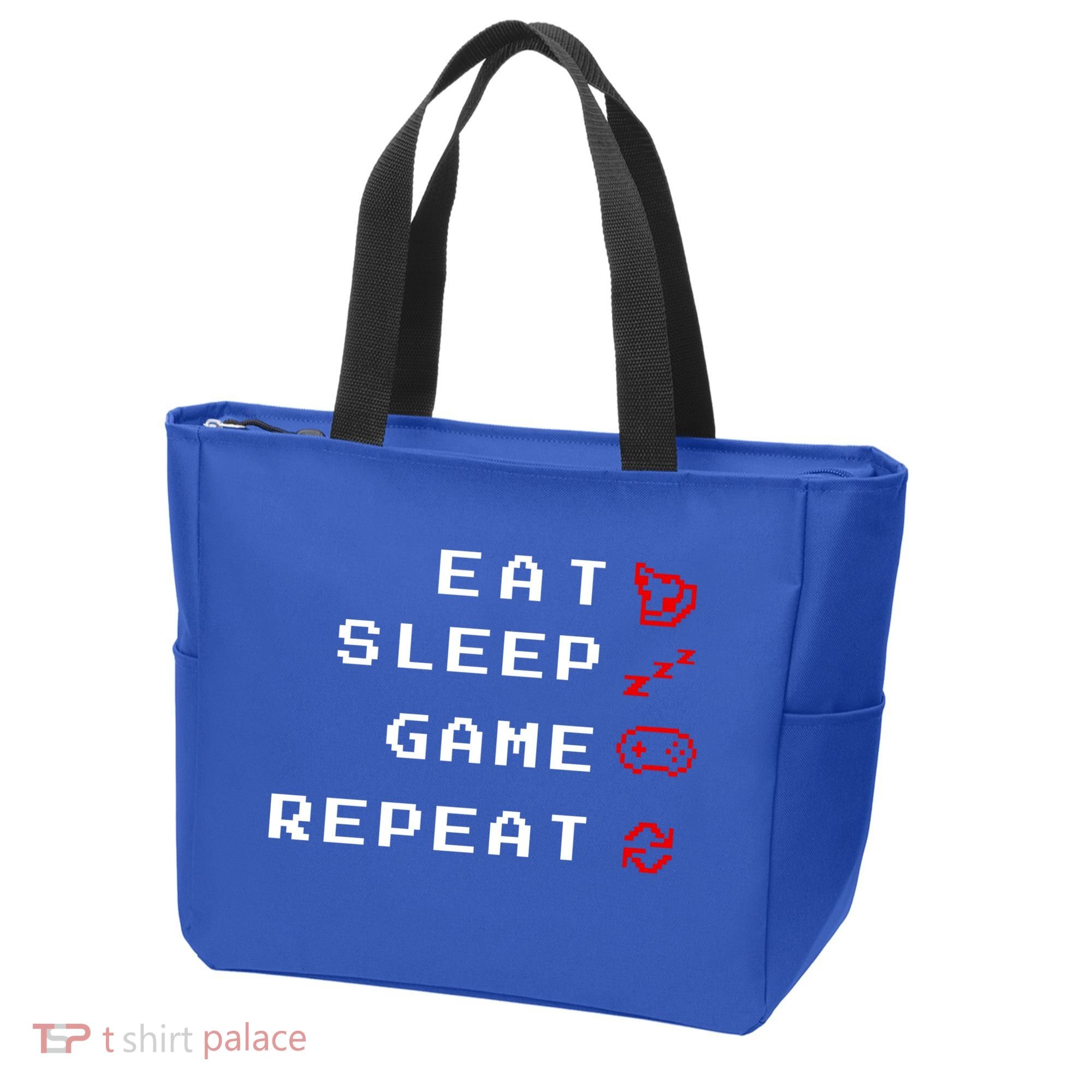 Eat Sleep Game Repeat Tote Bag