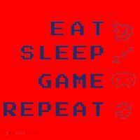 Eat Sleep Game Repeat Santa Hat thumb 1