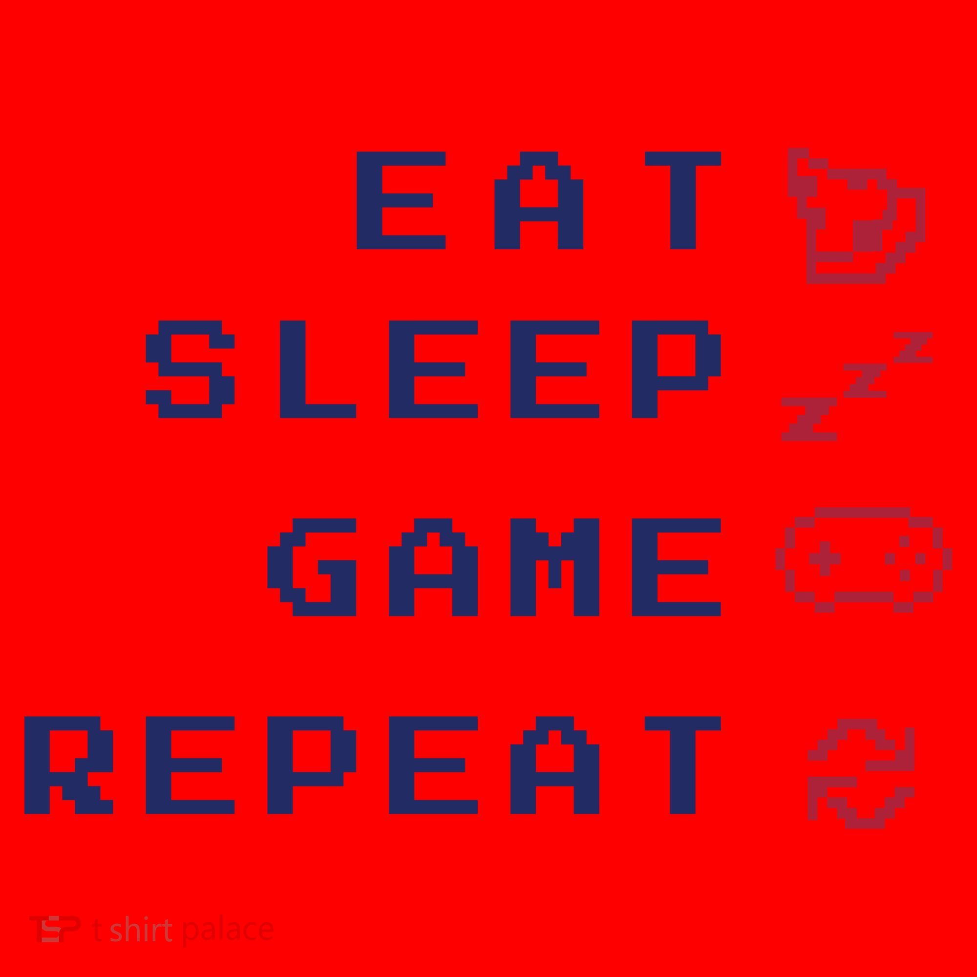 Eat Sleep Game Repeat Santa Hat