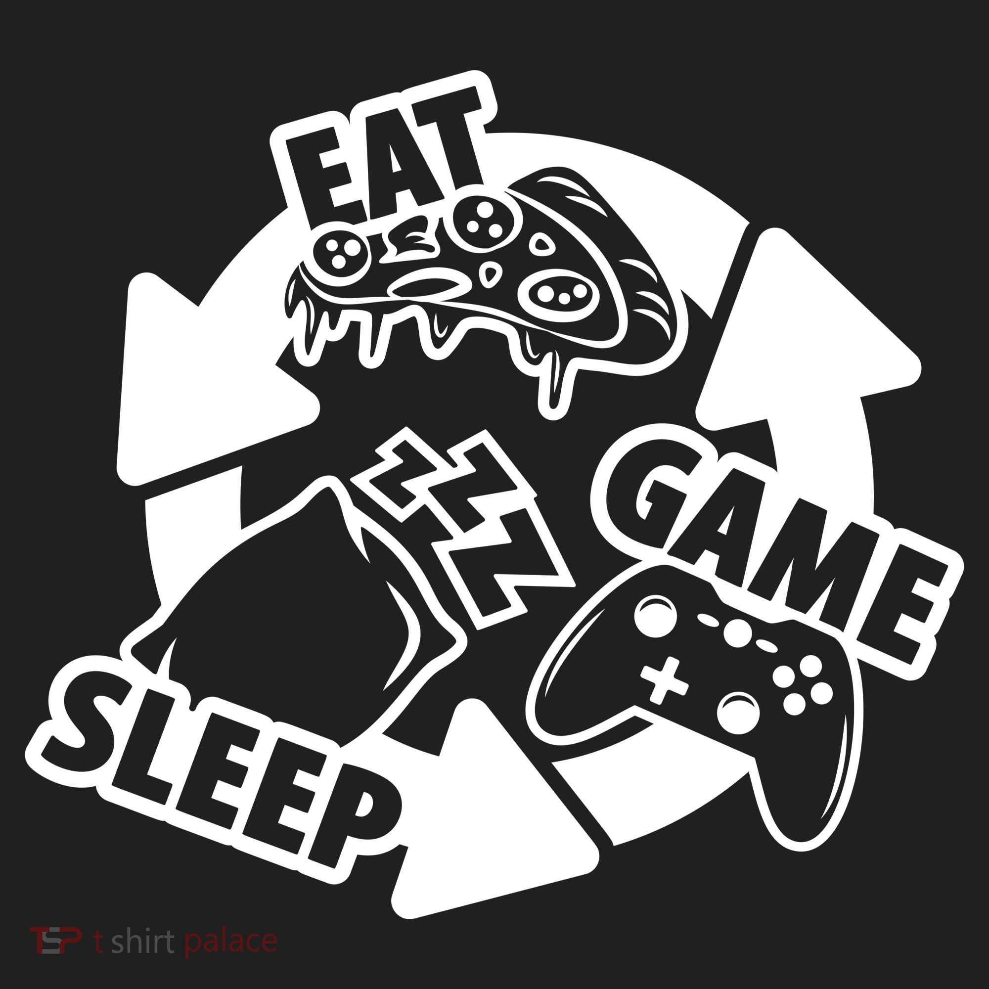 Eat Sleep Game Repeat Funny Gamer Women's Sweatshirt