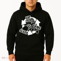 Eat Sleep Game Repeat Funny Gamer Hoodie thumb 2
