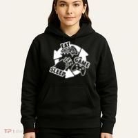 Eat Sleep Game Repeat Funny Gamer Hoodie thumb 5