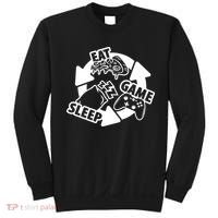 Eat Sleep Game Repeat Funny Gamer Sweatshirt thumb 0