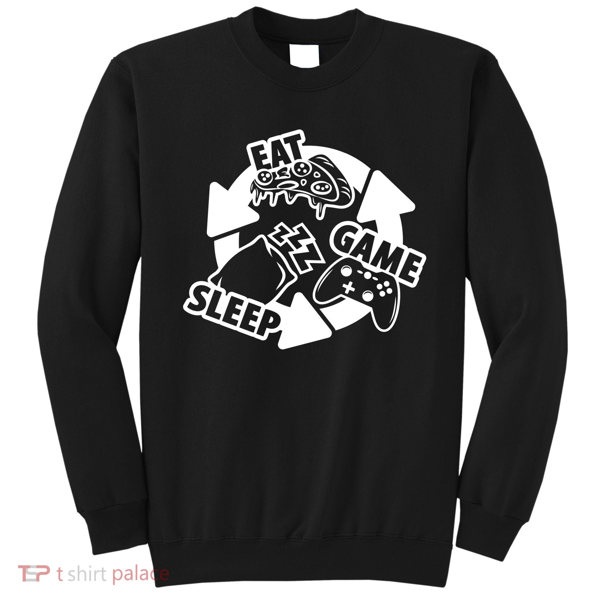 Eat Sleep Game Repeat Funny Gamer Sweatshirt