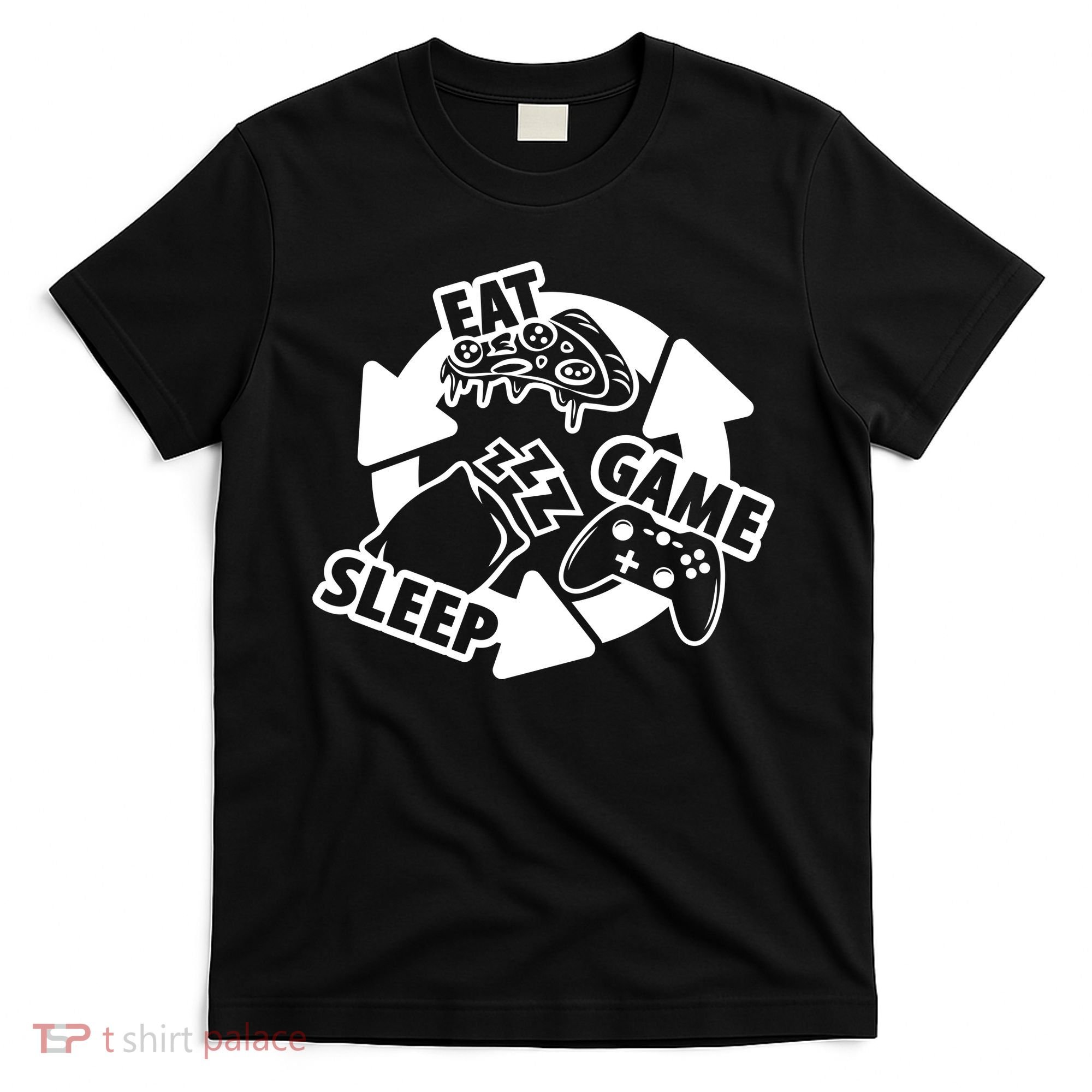 Eat Sleep Game Repeat Funny Gamer T-Shirt