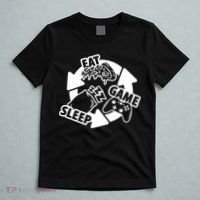 Eat Sleep Game Repeat Funny Gamer T-Shirt thumb 5