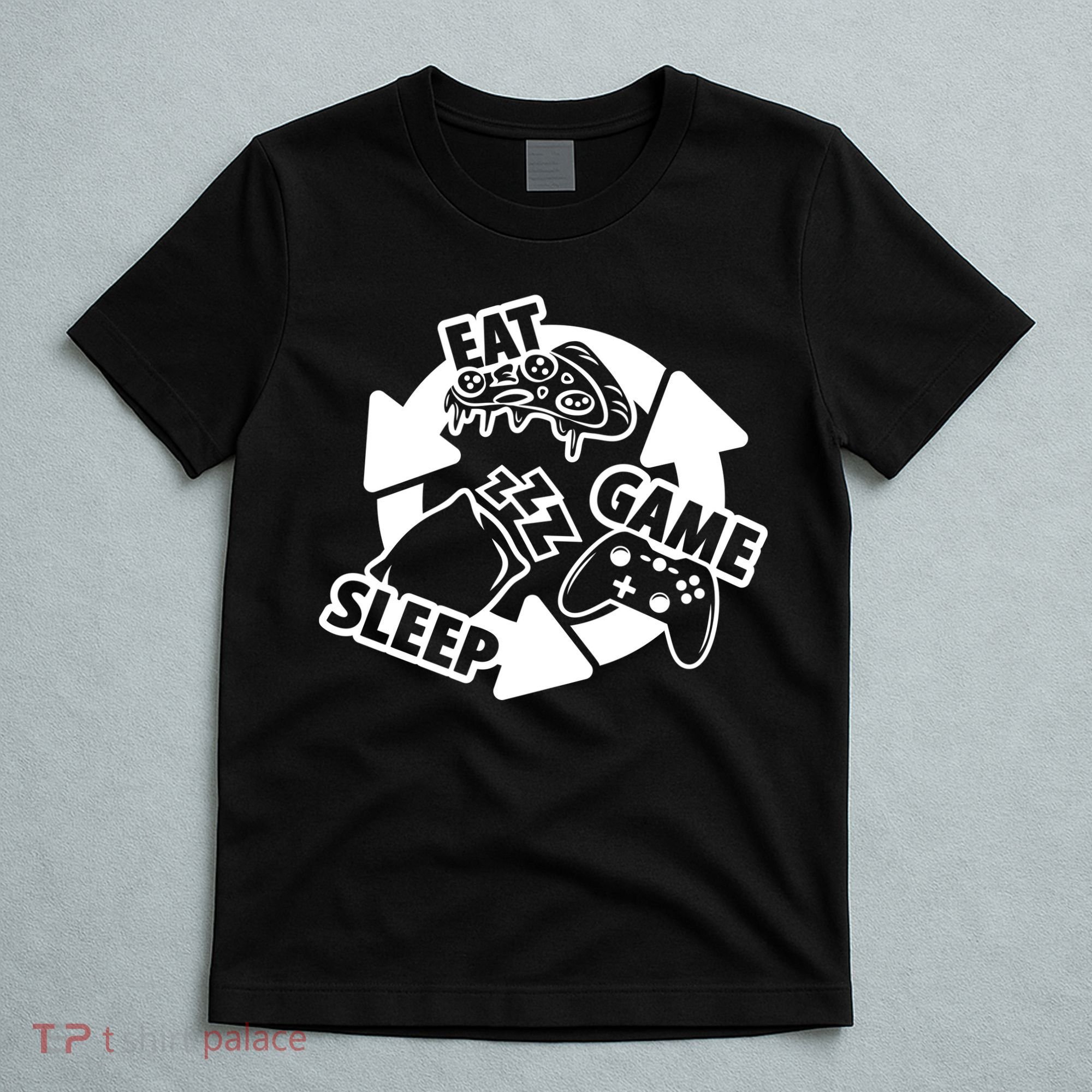 Eat Sleep Game Repeat Funny Gamer T-Shirt