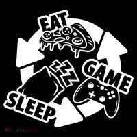 Eat Sleep Game Repeat Funny Gamer Women's Hoodie thumb 2