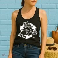 Eat Sleep Game Repeat Funny Gamer Women's Tank Top thumb 2