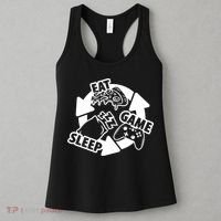 Eat Sleep Game Repeat Funny Gamer Women's Tank Top thumb 3