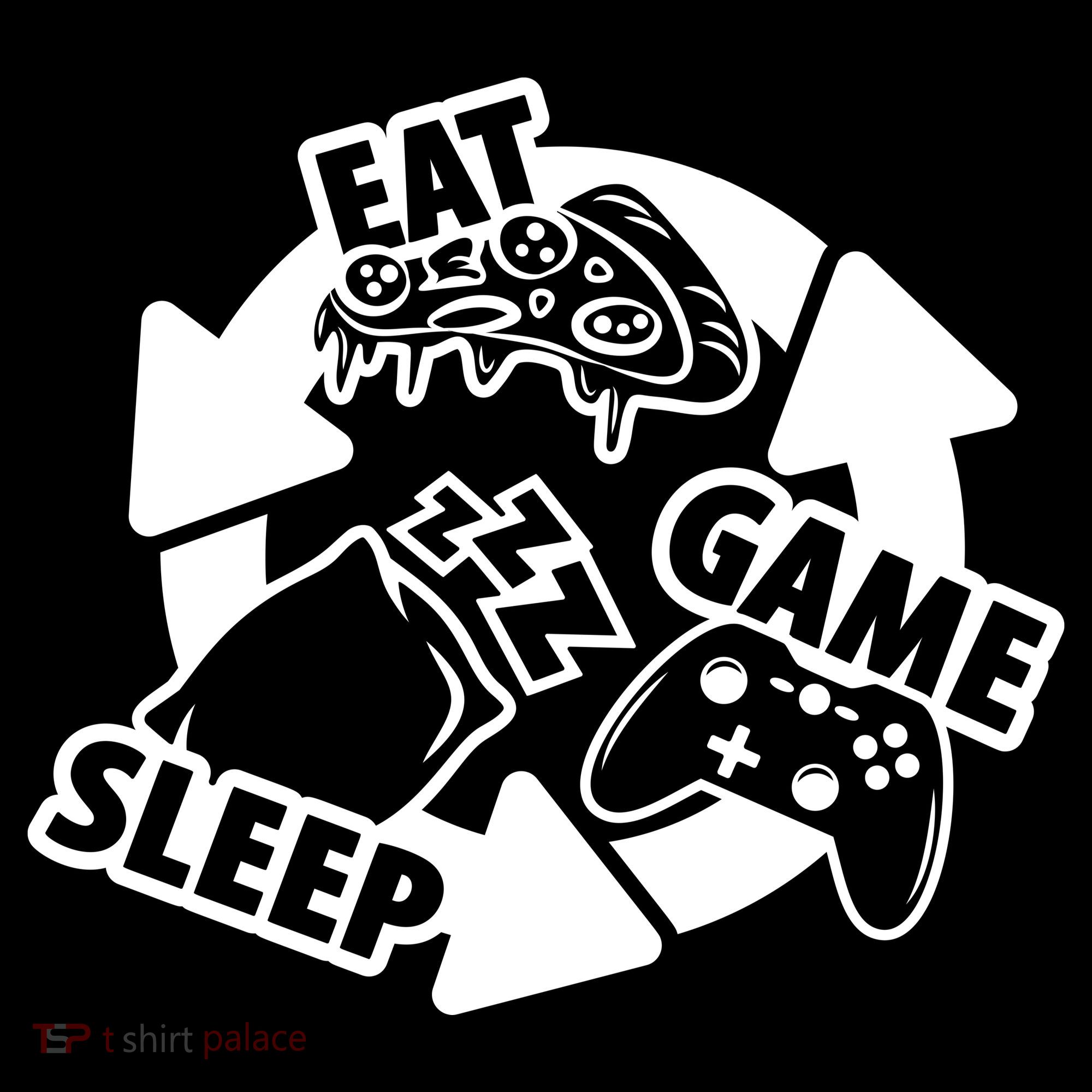 Eat Sleep Game Repeat Funny Gamer Women's Tank Top
