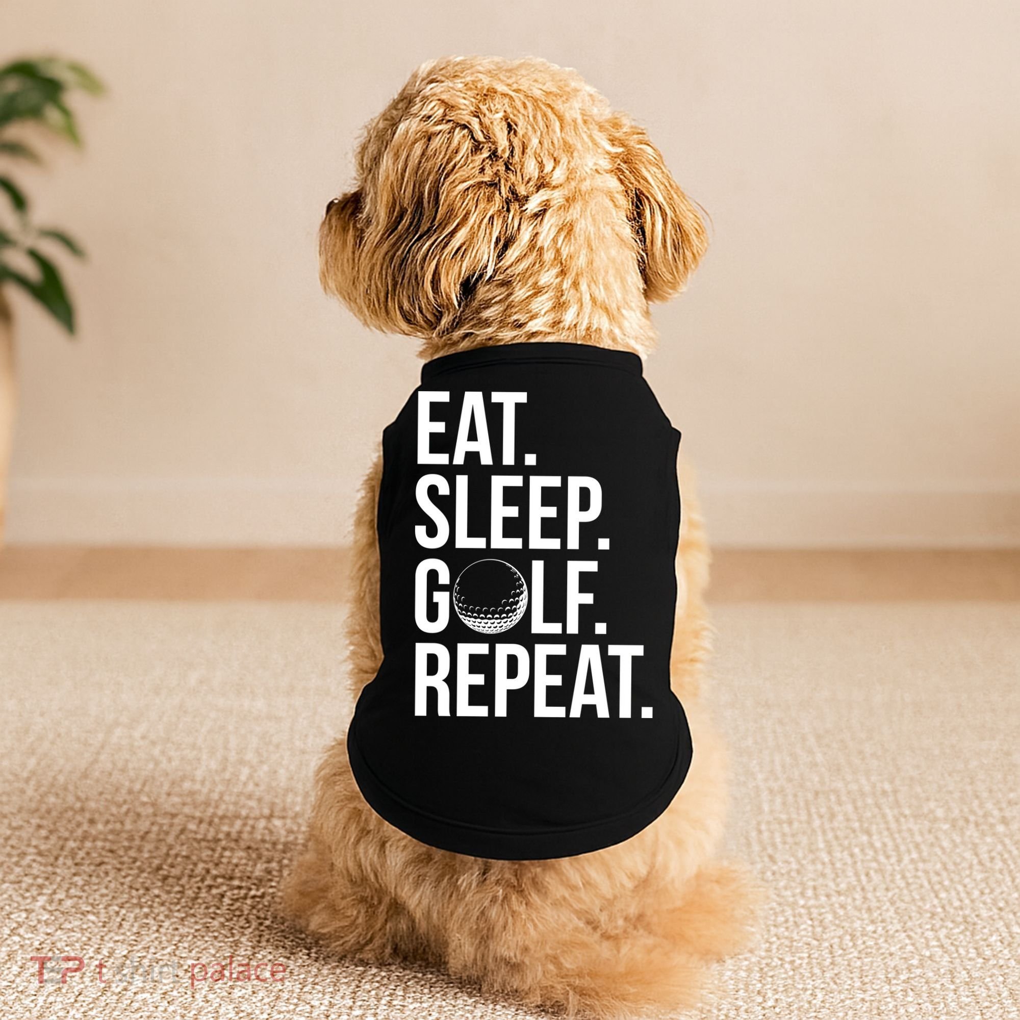 Eat Sleep Golf Repeat Doggie Tank