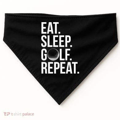 Eat Sleep Golf Repeat USA-Made Doggie Bandana
