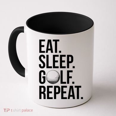 Eat Sleep Golf Repeat Coffee Mug