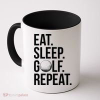 Eat Sleep Golf Repeat Coffee Mug thumb 0