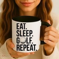 Eat Sleep Golf Repeat Coffee Mug thumb 3