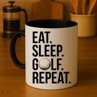 Eat Sleep Golf Repeat Coffee Mug thumb 4