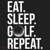 Eat Sleep Golf Repeat Hat thumb 2