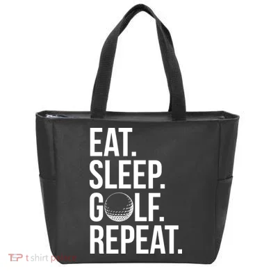 Eat Sleep Golf Repeat Tote Bag